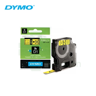 原装进口DYMO达美S0720730 D1标准标签带 黄标黑字 9mm x 7m (LM160, RHINO 4200, RHINO 6000+ 标签打印机适用)