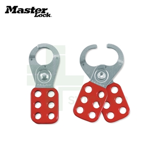 玛斯特Masterlock 420 上锁挂牌耐磨金属6孔安全搭扣钳口内直径25mm 红色安全锁具搭扣