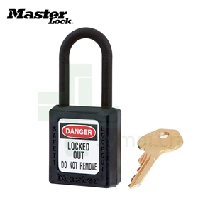 玛斯特Masterlock 406BLK 黑色绝缘安全挂锁 工程塑料挂锁 不同花