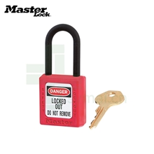 玛斯特Masterlock 406RED 红色绝缘安全挂锁 工程塑料挂锁 不同花