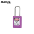 玛斯特Masterlock S31PRP 紫色安全挂锁 不锈钢锁梁塑料挂锁 上锁挂牌安全锁具