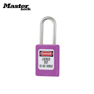 玛斯特Masterlock S31PRP 紫色安全挂锁 不锈钢锁梁塑料挂锁 上锁挂牌安全锁具