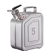10KD 不锈钢安全罐-10公升光面不锈钢扁平安全罐