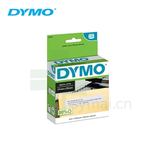 原装进口DYMO达美S0722530 多用途标签带 白标黑字 13mm x 25mm (1000贴）