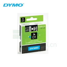 原装进口DYMO达美S0720610 D1标准标签带 黑标白字 12mm x 7m (LM160, RHINO 4200, RHINO 6000+ 标签打印机适用)