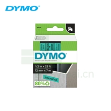 原装进口DYMO达美S0720590 D1标准标签带 绿标黑字 12mm x 7m (LM160, RHINO 4200, RHINO 6000+ 标签打印机适用)