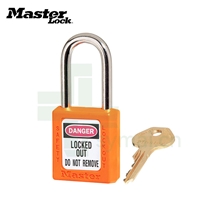 玛斯特Masterlock 410ORJ 橙色工程塑料安全挂锁 钢制锁钩 不同花