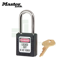 玛斯特Masterlock 410BLK 黑色工程塑料安全挂锁 钢制锁钩 不同花