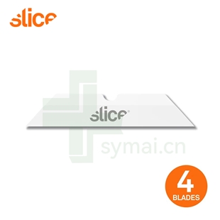 SLICE西来事 10408迷你尖角陶瓷刀片工业刀片安全刀片氧化锆不生锈耐高温刀片 (4片装)
