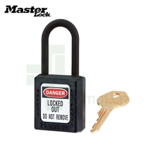 玛斯特Masterlock 406BLK 黑色绝缘安全挂锁 工程塑料挂锁 不同花