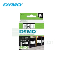 原装进口DYMO达美S0720930 D1标准标签带 白标黑字 24mm x 7m (RHINO 6000+ 标签打印机适用)