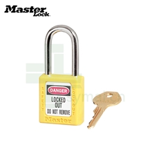 玛斯特Masterlock 410YLW 黄色工程塑料安全挂锁 钢制锁钩 不同花