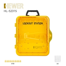 HEWER MultiLOTO 便携式安全锁具管理工作站 (408×338×98)mm, 标配10个挂钩, 1个吊牌盒（空置）